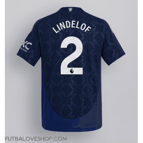 Dres Manchester United Victor Lindelof #2 Preč 2024-25 Krátky Rukáv